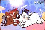  anthro balls beach beaver canid canine canis daggett_beaver domestic_dog duo ear_piercing family_guy genitals hi_res jasper_(family_guy) male male/male mammal nickelodeon oral outside penis piercing rodent seaside the-alfie-incorporated the_angry_beavers 