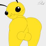  alien alien_hominid_(character) animated anthro balls butt deadxqueen genitals gun male newgrounds presenting presenting_hindquarters ranged_weapon spanking video_games weapon yellow_body 