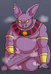  absurd_res alien anthro azureinthedark balls belly big_balls big_penis bodily_fluids champa domestic_cat dragon_ball dragon_ball_super erection felid feline felis genitals hi_res huge_balls huge_penis hyper hyper_balls hyper_genitalia hyper_penis male mammal moobs nipples overweight overweight_anthro overweight_male penis purple_body solo sweat yellow_eyes 