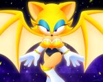  alternate_form anthro armwear boots breasts chiropteran cleavage clothed clothing elbow_gloves female footwear gloves handwear looking_at_viewer mammal rouge_the_bat sega slickehedge solo sonic_the_hedgehog_(series) spread_wings super_form wings 