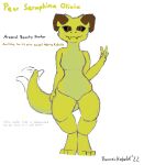  3_toes 4_fingers absurd_res anthro black_sclera breasts brown_eyes brown_horn digitigrade draconic draconickobold featureless_breasts featureless_crotch feet female fingers freckles full-length_portrait gesture green_body green_skin hi_res horn kobold looking_at_viewer markings motion_lines nude pear_(draconickobold) portrait scalie simple_background solo standing tail_motion tailwag text toes v_sign white_background 