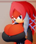  anthro archie_comics big_breasts breast_squish breasts cleavage clothed clothing dress_shirt echidna female hi_res huge_breasts lien-da looking_at_viewer mammal monotreme sega shirt slickehedge solo sonic_the_hedgehog_(archie) sonic_the_hedgehog_(comics) sonic_the_hedgehog_(series) squish topwear 