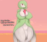  big_breasts big_butt big_penis breasts butt clothed clothing english_text female gardevoir genitals herm hi_res humanoid intersex looking_at_viewer nicolaowo nintendo offscreen_character partially_clothed penis pok&eacute;mon pok&eacute;mon_(species) solo talking_to_another talking_to_partner text thick_thighs video_games 