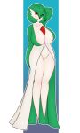  babyserval big_breasts breasts featureless_feet female floating gardevoir hair hair_over_eye hand_behind_head hi_res huge_breasts humanoid looking_at_viewer nintendo nipple_outline nipple_slip not_furry one_eye_obstructed pok&eacute;mon pok&eacute;mon_(species) solo video_games 