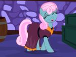  badumsquish barrel box clothing container crate dress earth_pony equid equine eyes_closed fan_character hair hasbro hi_res horse mammal monster my_little_pony pink_hair pony solo 