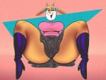  aggressive_retsuko antelope anthro artist_name big_breasts boots bottomwear bovid breasts butt clothed clothing digital_media_(artwork) eyelashes female footwear fur gazelle hi_res looking_at_viewer mammal narrowed_eyes open_mouth pink_clothing pink_shirt pink_topwear sanrio shirt simple_background skirt smile smiling_at_viewer solo thick_thighs topwear tsunoda wide_hips wolftang 