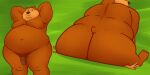  ambiguous_gender anthro anthrofied balls belly big_belly big_butt boog_(open_season) brown_bear butt duo facesitting genitals grizzly_bear hi_res male male/ambiguous mammal open_season overweight oystercatcher7 penis size_difference solo_focus thick_thighs ursid ursine 
