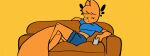  animated anthro domestic_cat felid feline felis female garfield_(series) garfield_the_cat kaizooki mammal ooki short_playtime solo 