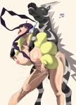  1girl absurdres ahegao animal_penis artist_name bestiality bite_mark blue_eyes cum cum_in_pussy dabum_art ejaculation elesa_(pokemon) highres horse horse_penis legs long_hair nipples nude open_mouth penis pokemon pokemon_(game) pokemon_bw2 pokephilia purple_hair pussy sex simple_background thighs vaginal zebstrika 