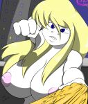  2018 ambiguous_gender anna_(sailoranna) anthro areola big_breasts blonde_hair blue_eyes breasts clothing duo equid equine female female/ambiguous fight first_person_view hair hi_res horse mammal night nipples nude pink_nipples sailoranna white_hair 