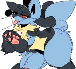  bedroom_eyes big_butt big_penis bodily_fluids butt drooling duo fellatio genital_fluids genitals hnydoodl licking lucario male male/male narrowed_eyes nintendo oral paws penile penis penis_lick pok&eacute;mon pok&eacute;mon_(species) precum red_sclera saliva seductive sex simple_background thick_thighs tongue tongue_out video_games 
