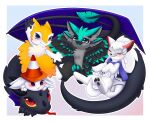  absurd_res anthro avali avarien borg dragon female fur group hi_res male multi_ear nintendo pok&eacute;mon pok&eacute;mon_(species) sergal simple_background video_games winged_arms wings 