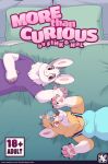  2022 anthro bed biped blue_clothing blue_shirt blue_topwear canid canine canis claws clothing cover cover_art cover_page digital_media_(artwork) domestic_dog female finger_claws furniture june_(doubledog) lagomorph leporid male mammal nowandlater on_bed pawpads pink_pawpads purple_clothing purple_shirt purple_topwear rabbit sawyer_(doubledog) shaded shirt solo text topwear url 