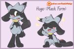  feral hugo_the_riolu hybrid male mimikyu nintendo pok&eacute;mon pok&eacute;mon_(species) quentinmimikyu riolu solo video_games 