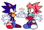  amy_rose boots bottomwear classic_sonic_(universe) clothing duo eulipotyphlan footwear gloves golden_buckles green_sneakers handwear happy hedgehog hi_res kirby_stardream mammal pink_bottomwear pink_clothing pink_skirt red_boots red_clothing red_footwear round_body sega skirt sonic_the_hedgehog sonic_the_hedgehog_(series) white_clothing white_gloves white_handwear 