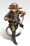  absurd_res anthro armor backpack bundeswehr caracal caracal_(genus) clothing eotech felid feline flecktarn g36kv germany gloves grip handwear headgear helmet hi_res ksk male mammal mutagen_(character) night_vision_goggles pgm300 plate_armor plate_carrier solo 