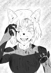  absurd_res anthro blood bodily_fluids canid canine comic female fox hair hi_res mammal manga smile solo white_hair wounded 