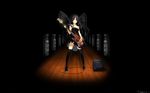  akiyama_mio black_hair guitar instrument k-on! thigh-highs wings 
