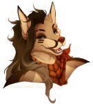  2022 absurd_res anthro breasts brown_body brown_fur brown_hair canid canine clothed clothing digital_media_(artwork) eyebrows eyelashes female fox fur hair hi_res looking_at_viewer mammal open_mouth smile teeth tongue vexstacy 