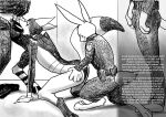  animal_genitalia animal_penis anthro canid canine canis clothed clothing comic english_text equid equine equine_penis forced fox genitals grimart group hand_on_butt lagomorph leporid machine male mammal micco_(grimart) monochrome multicolored_body noctua_(grimart) oral oral_penetration penetration penis rabbit rape robot sargent_que_(grimart) swab_(grimart) text two_tone_body wolf zebra 