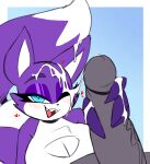  &lt;3 anthro big_breasts blue_eyes blush bodily_fluids breasts canid canine cleavage cleavage_cutout clothed clothing cum cum_on_face cum_on_hand cute_fangs eyelashes female fox fur genital_fluids genitals giennah_(nelljoestar) handjob hi_res holding_penis looking_at_viewer male male/female mammal nelljoestar one-piece_swimsuit one_eye_closed open_mouth penile penis pupils purple_body purple_fur purple_tail raised_tail sex sharp_teeth slit_pupils smile swimwear teeth thick_eyelashes white_clothing white_swimwear white_tail_tip 