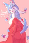  anthro blush breasts clothed clothing eeveelution female hi_res inner_ear_fluff looking_at_viewer nintendo nipples open_mouth pok&eacute;mon pok&eacute;mon_(species) pok&eacute;morph purple_eyes simple_background solo sylveon tuft video_games white_background white_body 