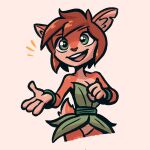  4_fingers activision advos anthro breasts cervid cleavage clothed clothing digital_media_(artwork) elora faun faun_(spyro) female fingers fur green_eyes hair hi_res mammal open_mouth simple_background smile solo spyro_reignited_trilogy spyro_the_dragon teeth video_games 