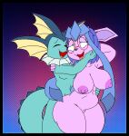  ambiguous_penetration anthro breasts digital_media_(artwork) duo eeveelution embrace eyes_closed eyewear female glaceon glasses hi_res hug male male/female mammal nintendo nipples nude open_mouth penetration pok&eacute;mon pok&eacute;mon_(species) shiny_pok&eacute;mon simple_background thick_thighs toongstar vaporeon video_games wide_hips 
