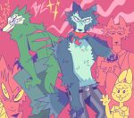  2022 angry anthro beastars belt belt_buckle blood blood_on_hand bodily_fluids bottomwear canid canine canis clothed clothing domestic_rabbit duo dwarf_rabbit female fur furry_tail graskip grey_body grey_fur haru_(beastars) hi_res lagomorph legoshi_(beastars) leporid male mammal oryctolagus pants rabbit scar scratch sharp_teeth shirtless teeth topless topless_anthro topless_male wolf 