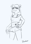  alcohol anthro apple_inc. asriel_dreemurr beverage blush blush_lines bottomwear bovid bulge caprine cellphone cheek_tuft chest_tuft clothed clothing container cup doxhun facial_tuft girly goat hand_on_hip hotpants iphone looking_at_viewer male mammal monochrome off_shoulder phone piercing shirt shorts smartphone smile solo tank_top topwear tuft undertale undertale_(series) video_games 