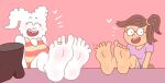  anthro cartoon_network cloudy_jay compysteps duo eileen_roberts eulipotyphlan feet female female/female foot_fetish foot_focus humanoid mammal mole_(animal) regular_show smile smiling_at_viewer 