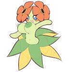  areola bellossom big_breasts blue_eyes blush blush_stickers breasts clothed clothing female green_areola green_body green_nipples hi_res humanoid looking_at_viewer navel nintendo nipples open_mouth plantpenetrator pok&eacute;mon pok&eacute;mon_(species) solo topless video_games 