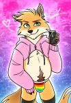  anthro canid canine clothing fox hi_res jockstrap male male/male mammal pride_(disambiguation) rainbow raymondfoxxx solo underwear 