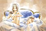  1girl after_sex alcohol areolae axis_powers_hetalia bed belarus_(hetalia) blonde_hair blush breasts incest koneri_(toyotarou) large_breasts long_hair naked_scarf nipples nude rape ruined_for_marriage russia_(hetalia) scarf 