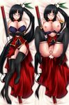  after_sex bad_id bad_pixiv_id black_hair blazblue breasts cleavage_cutout cum cum_in_pussy dakimakura garter_straps glasses hair_ornament huge_breasts lao_jiu legs litchi_faye_ling long_hair mikan_(5555) multiple_views nipples purple_eyes pussy side_ponytail spread_legs thighhighs thighs very_long_hair 