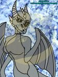  absurd_res anthro arctic_wyvern artist_name:esomres black_eyes dragon female hi_res humanoid ice machine robot solo spikes spikes_(anatomy) wyvern 