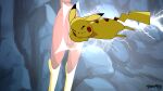  brown_body brown_fur electricity female fur hi_res lagomorph lightning lopunny male mammal nintendo pikachu pok&eacute;mon pok&eacute;mon_(species) potateymatey rock rodent stuck through_wall video_games yellow_body yellow_fur 