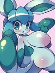  big_breasts big_butt blue_body blue_eyes blush breasts butt eeveelution glaceon hi_res looking_at_viewer nekoyuu nintendo nipples nude open_mouth pok&eacute;mon pok&eacute;mon_(species) pok&eacute;morph video_games 