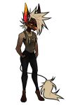  2018 alpha_channel anthro avis_(epicfacepowwaa) black_bottomwear black_clothing black_eyelashes black_jeans black_pants black_text bottomwear breasts brown_body brown_clothing brown_ears brown_feet brown_fur brown_shirt brown_topwear brown_tuft by canid canine clothing creative_commons denim denim_clothing digital_drawing_(artwork) digital_media_(artwork) english_text epicfacepowwaa facial_tuft female full-length_portrait fur hair head_tuft jeans mammal outline pants pink_inner_ear pink_nose pink_pupils portrait pupils shaded shirt side_boob simple_background solo standing tan_body tan_fur text topwear transparent_background tuft white_hair white_outline white_tail yellow_eyes yellow_inner_ear yellow_nose 