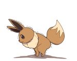  :3 animal_focus artist_name boke-chan brown_eyes closed_mouth commentary eevee english_commentary from_side full_body fur_collar no_humans pokemon pokemon_(creature) profile signature simple_background sketch solo squatting trembling twitter_username white_background 