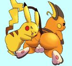  anal anthro anus backsack balls bodily_fluids butt duo fur genitals looking_back male male/male mincheeto nintendo oral orange_body orange_fur pawpads perineum pikachu pok&eacute;mon pok&eacute;mon_(species) raichu rimming saliva saliva_string sex tongue video_games yellow_body yellow_fur 