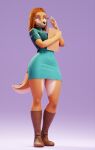  3d_(artwork) anthro brown_hair canid canine canis clothed clothing connivingrat digital_media_(artwork) domestic_dog eyewear female glasses hair hi_res hunting_dog illumination_entertainment mammal purple_background saluki sighthound simple_background sing_(movie) solo suki_lane 