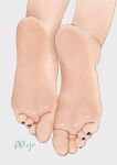  00vjo barefoot black_nails close-up feet feet_only foot_focus highres nail_polish no_shoes original soles toenail_polish toenails toes 