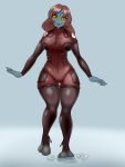  big_breasts blackbetty blue_body blue_skin breasts clothed clothing female hair humanoid looking_at_viewer not_furry simple_background smile solo swimwear t&#039;au_(warhammer) tight_clothing warhammer_(franchise) warhammer_40000 