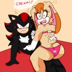  anthro big_butt blush butt caught duo eulipotyphlan female hedgehog lagomorph leporid male male/female mammal rabbit scut_tail sega shadow_the_hedgehog short_tail sonic_the_hedgehog_(series) soulyagami64 surprise tagme vanilla_the_rabbit video_games 