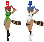  absurd_res anthro cammy_white canid canine canis capcom clothed clothing cosplay digital_media_(artwork) female hat headgear headwear hi_res mammal monarchyvore raccoon_dog simple_background solo street_fighter tagme tanuki video_games yuuki_(monarchyvore) 