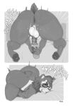  anthro anus ass_up balls big_butt biting_sheets border bottom_heavy butt clenched_teeth erection eyewear eyewear_only genitals giant_panda girly glasses glasses_only grey_background greyscale hair hair_over_eye hi_res huge_butt humanoid_genitalia humanoid_penis male mammal masturbation monochrome motion_blur motion_lines nude one_eye_obstructed pawpads paws pear-shaped_figure penetrable_sex_toy penis perineum roly sex_toy sex_toy_penetration short_tail simple_background solo sound_effects teeth thick_thighs ursid white_border wide_hips 