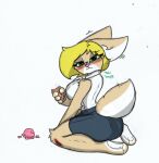  anthro big_breasts bodily_fluids breasts canid canine crying dessert fan_character female food fox hi_res ice_cream mammal nana pace-maker solo tears 
