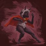  2022 anthro bell bovid breasts caprine cloak clothed clothing cult_of_the_lamb deadfish32 digital_media_(artwork) female fur hi_res hooves horn mammal partially_clothed red_clothing shaded sheep simple_background solo standing tail_tuft tuft white_body white_fur 