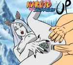  &lt;3 anal anal_penetration anus blue_skin butt duo female female_penetrated finger_nails horn humanoid kaguya(naruto) male male/female male_penetrating naruto(series) not_furry pale penetration penis pussy spread_pussy spreading 